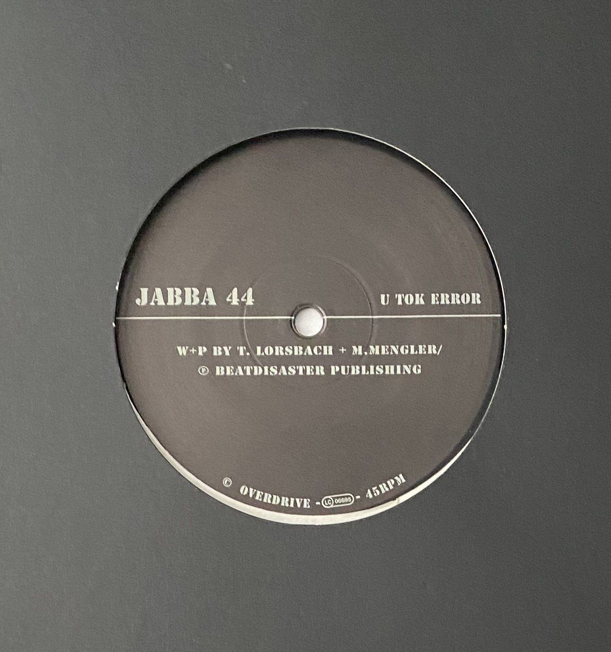 Vinyles: Jabba 44, U Tok Error (Techno) – D'occasion à Flums par Empe1 3