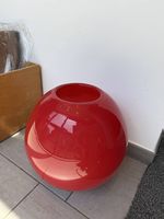 Glasvase handgemacht rot