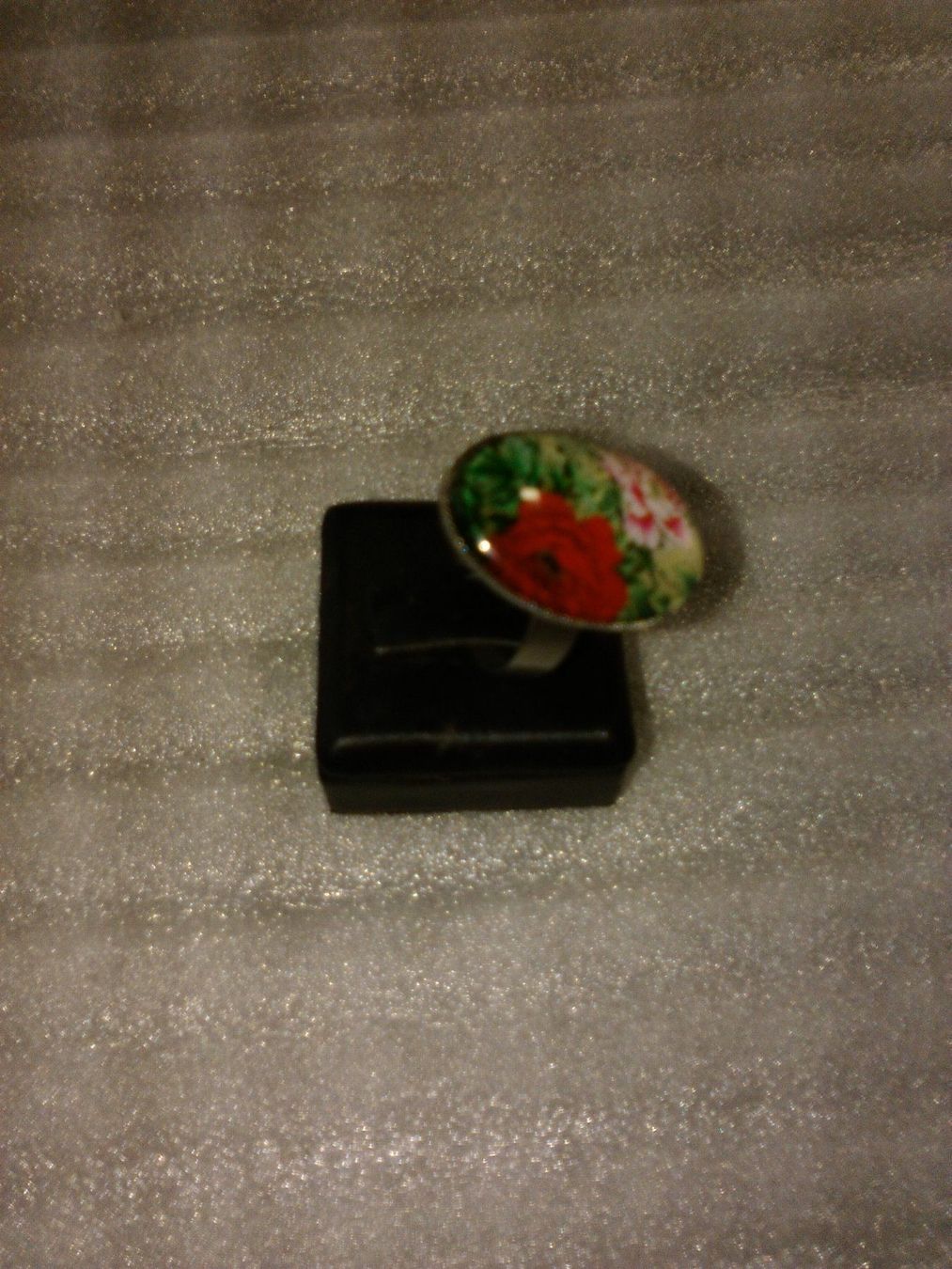 Bagues: ring edelsthal,,mit rot blume,,,glanzig – Neuf (Voir description) à Basel par bijoutrie_4 2