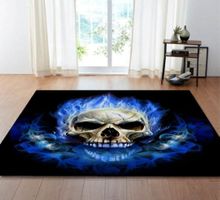 Teppich Skull Blau Schwarz 60x40cm % Black Friday