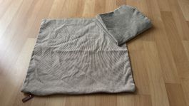 2 Kissenhüllen beige / hellbraun