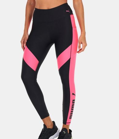 Puma Leggings Black Pink Size M - very good condition