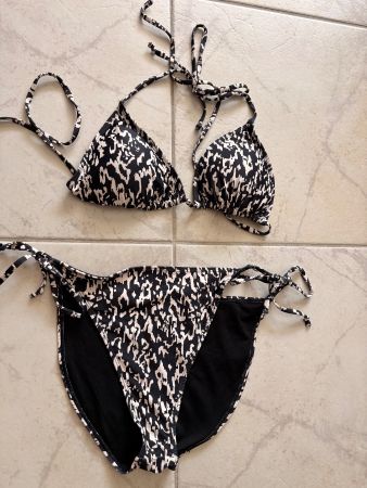Bikini Animalprint schwarz/weiss neuwertig, Gr. M