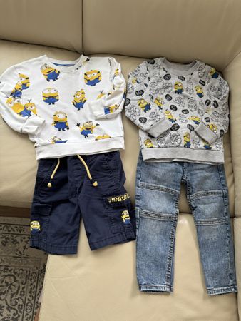 Kinderkleidung Minions Pullover und Hosen Grösse 98