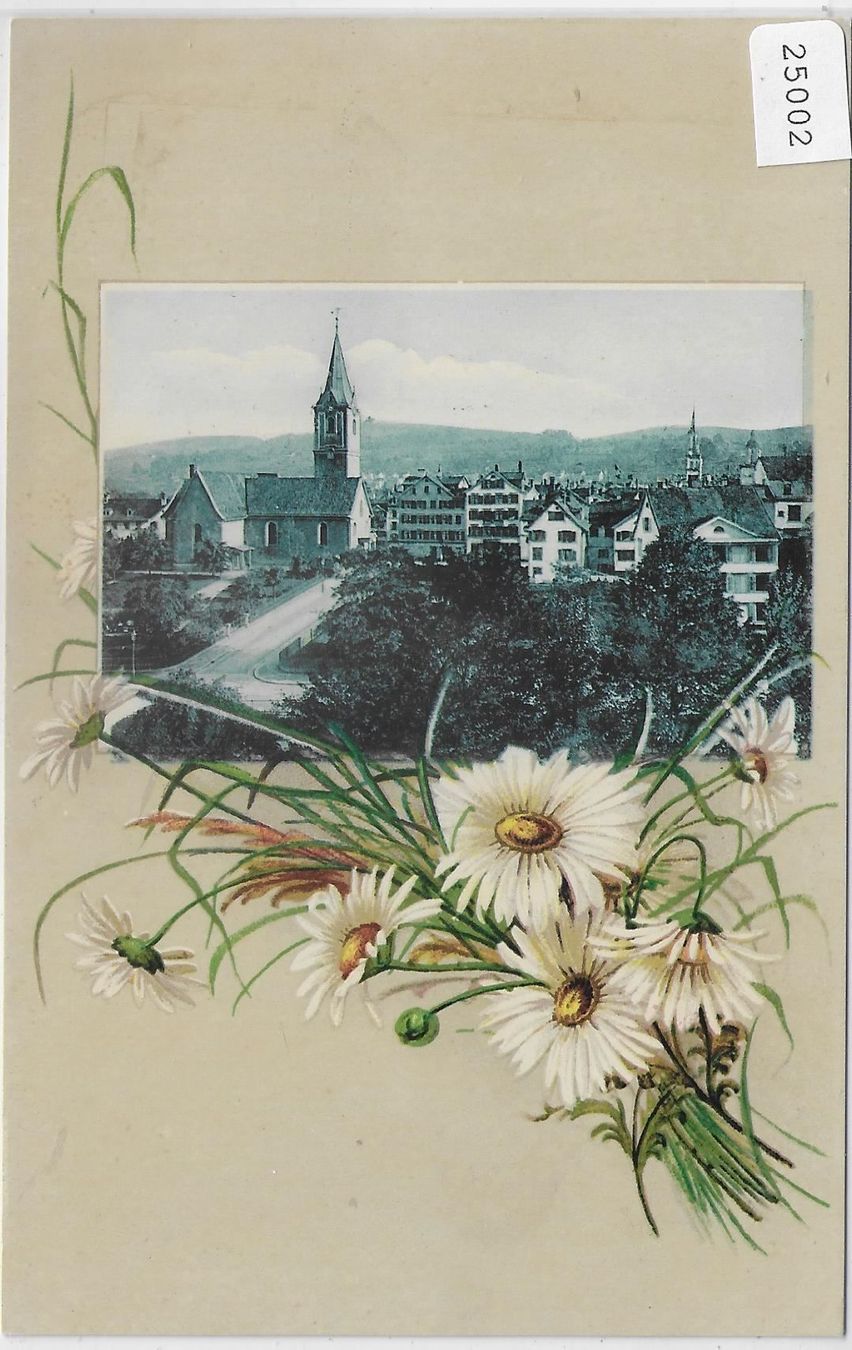 Cartoline postali: St. Gallen - St. Magnikirche - Blumen- – Antico da Ettingen venduto da Kartenplanet