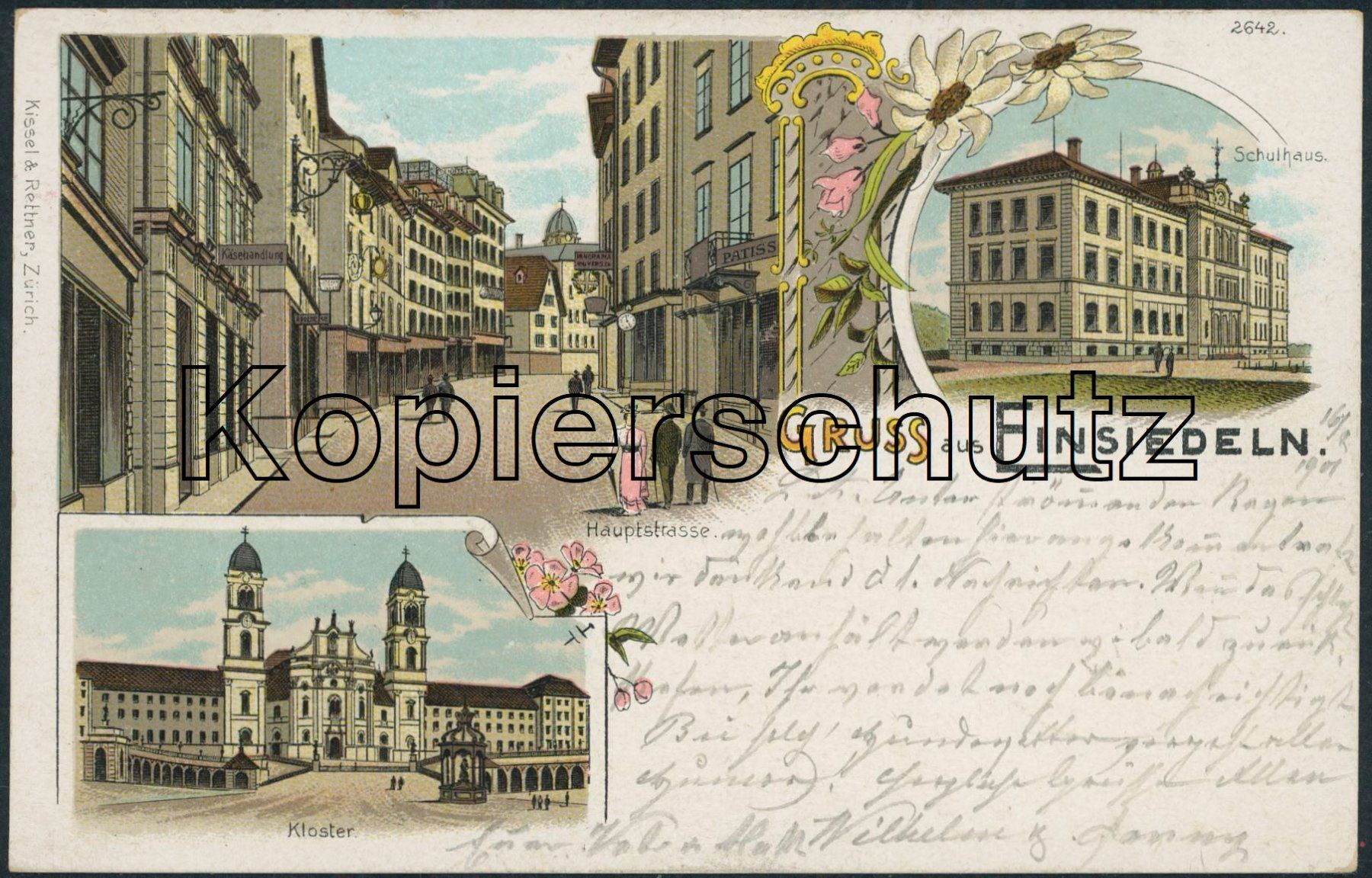 Ansichtskarten: SZ Einsiedeln - Litho – Gebraucht aus Schindellegi von masutka7