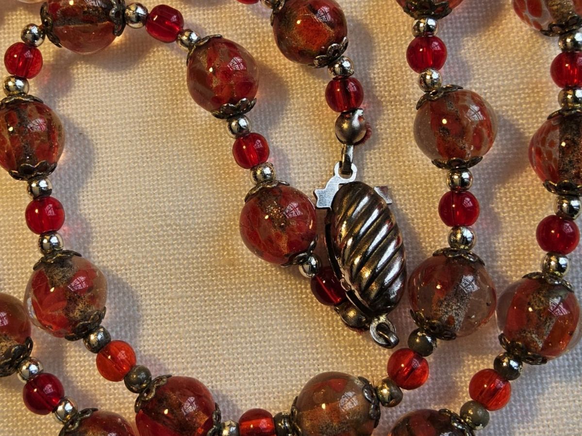 Murano Catenine: Murano Collier Halskette, Rot, ca 1960 – Usato da Zürich venduto da sanwit 2