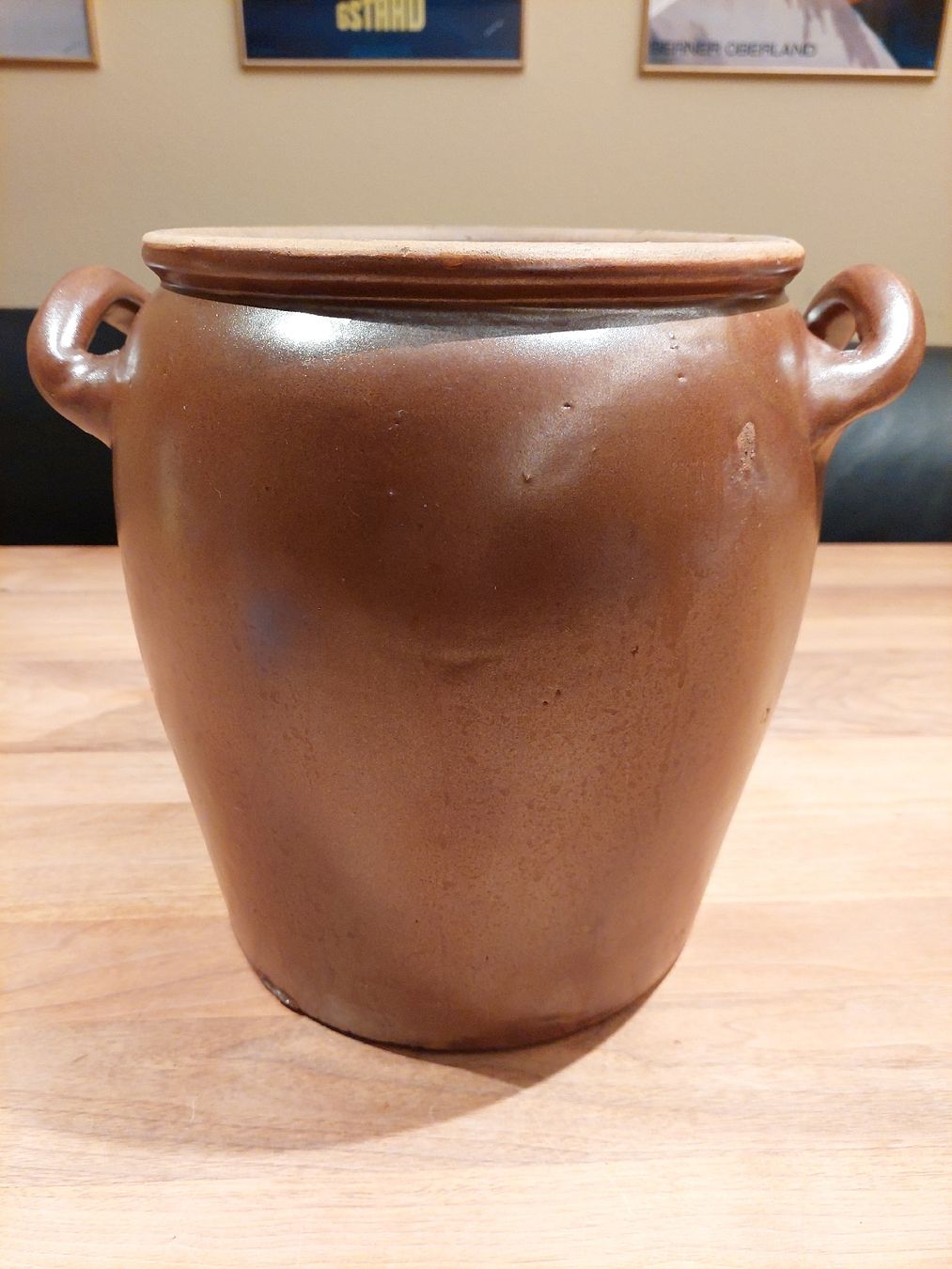 Pentole: Rustikaler Tontopf mit Henkeln, 10 Liter – Usato da Brunnen venduto da Livianda 1