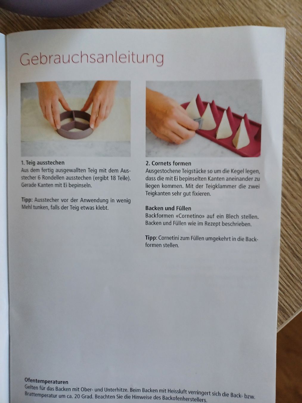Betty Bossi Backformen: Kleine feine Cornets  – Neu (gemäss Beschreibung) aus Hasle LU von Bob86 1