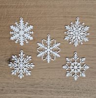 5er Set Schneeflocken Winterdeko Christbaum Schmuck