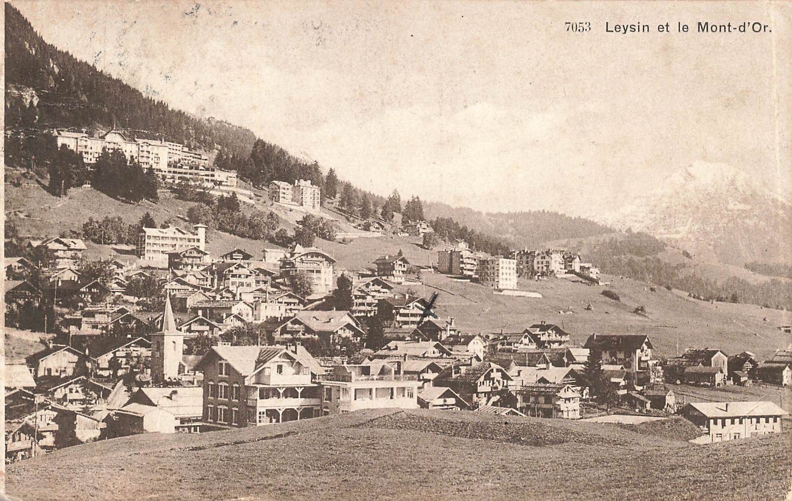 Cartoline postali: Leysin (VD) Dorfblick – Usato da Biasca venduto da Blenio71