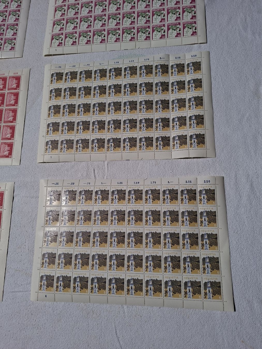 Alle Briefmarken: 6 Bogen/Teilbogen mit Ersttag Stempel – Neu (gemäss Beschreibung) aus Masein von Vintagericcardo 4