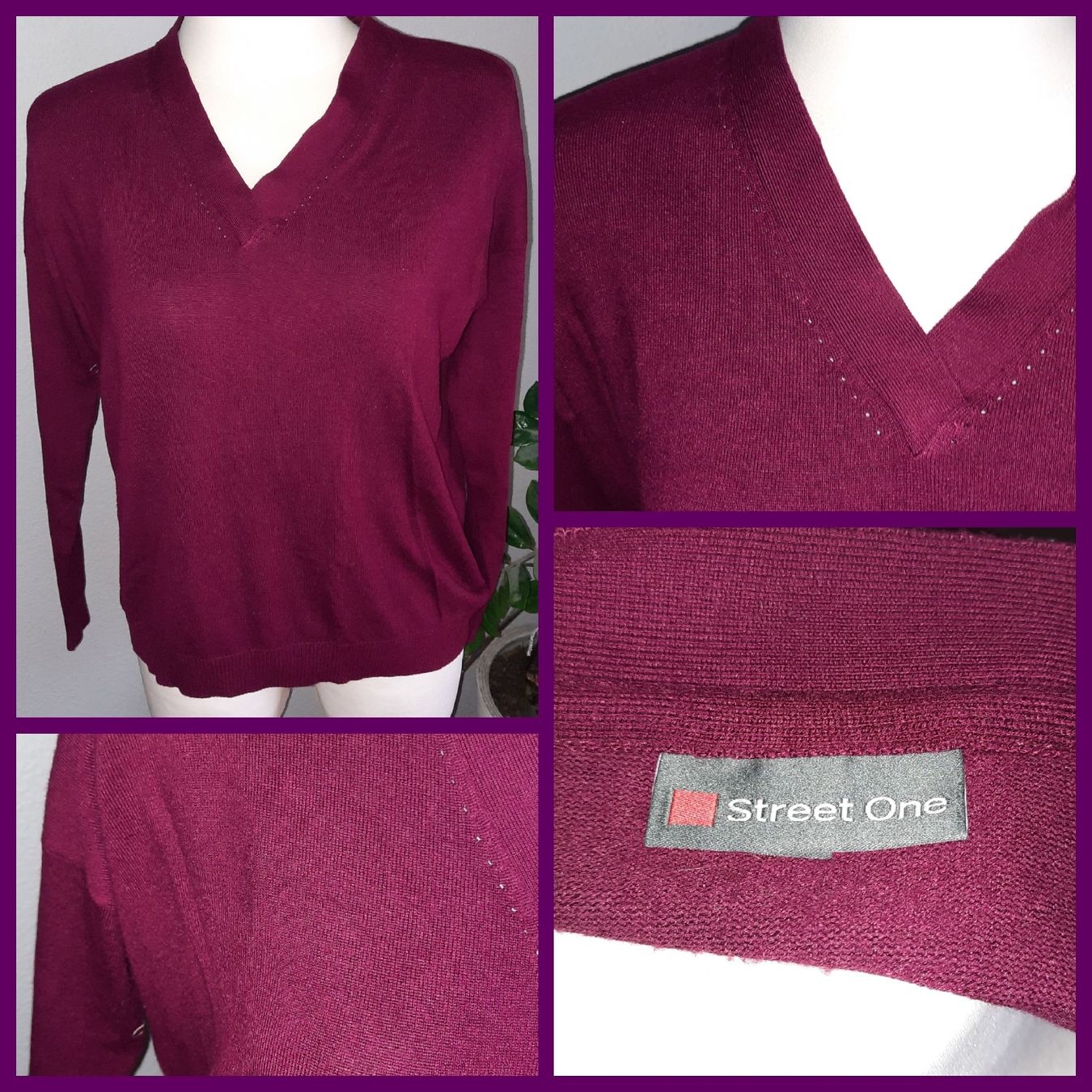 Maglioni & Felpe: ***STREET ONE*** Feinstrickpullover rot Gr 42 – Usato da Wädenswil venduto da H2H_Secondhandshop