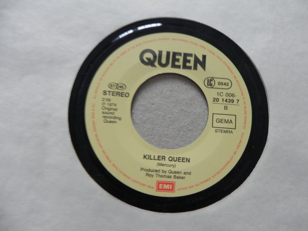 Single engl. Rock Band Queen 1986 Film Soundtrack Highlander (Gebraucht ...