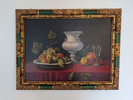 Ölgemälde Stillleben mit Früchten, signiert R. Navas
