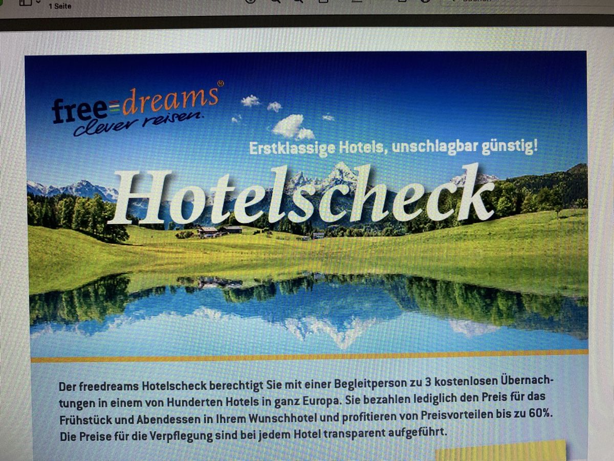 Buoni: Free Dreams Hotelscheck – Nuovo (secondo la descrizione) da Alchenflüh venduto da smart-