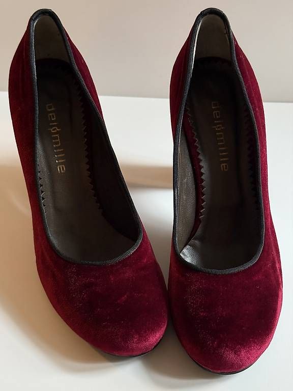 Scarpe da donna: Deimille Vintage Samt Pumps, Bordeauxrot, Grösse 38 – Usato da Winterthur venduto da Me_sell_buy 2