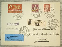 TR59 Enveloppe + Timbre Suisse 1923 FlugPost