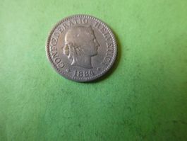 Schweiz 1884, 5 Rappen