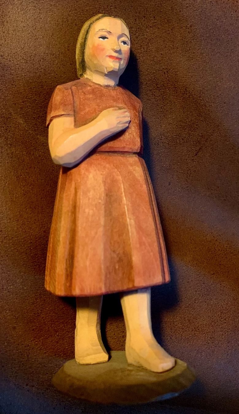 Figurines: Huggler Brienz, schreitendes Mädchen, Holz, Krippenfigur – D'occasion à Kloten par petrol5555 1
