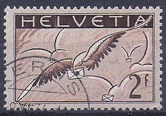 Tutti i francobolli: POSTE AERIENNE No. 13 – Usato da Les Verrières venduto da Scampi0