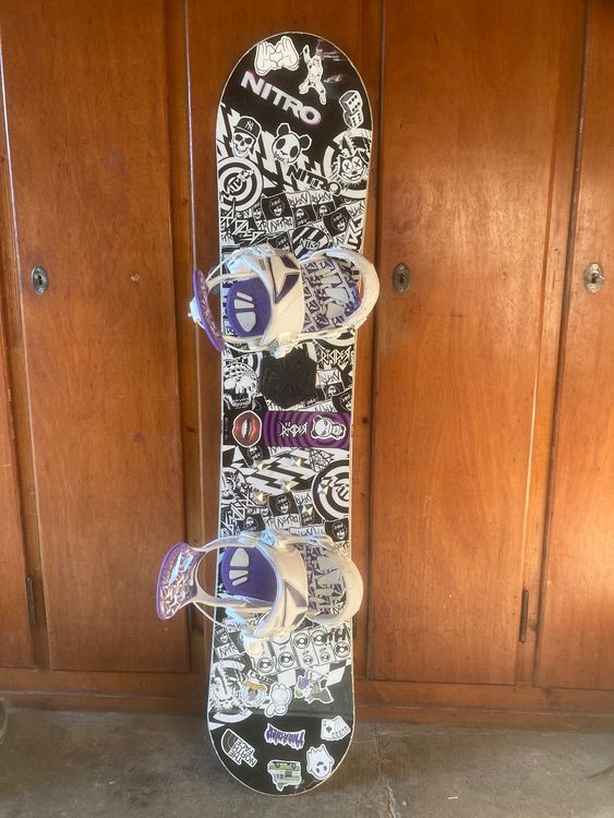 RAVEN Snowboard Set: Snowboard Aura + Bindung Fastec FT360 Black (Snowboard 140 Cm + Bindung M, FT360 Mint