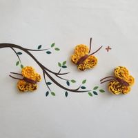 3 Stk Schmetterlinge gehäkelt, farfalle uncinetto 930
