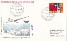 Tag d. Aerophilatelie 1985 (Interlaken) Unterschrift Pilot !