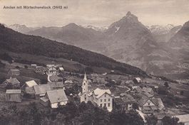 AK Amden SG mit Mürtschenstock (nach St. Gallen SG) 1917