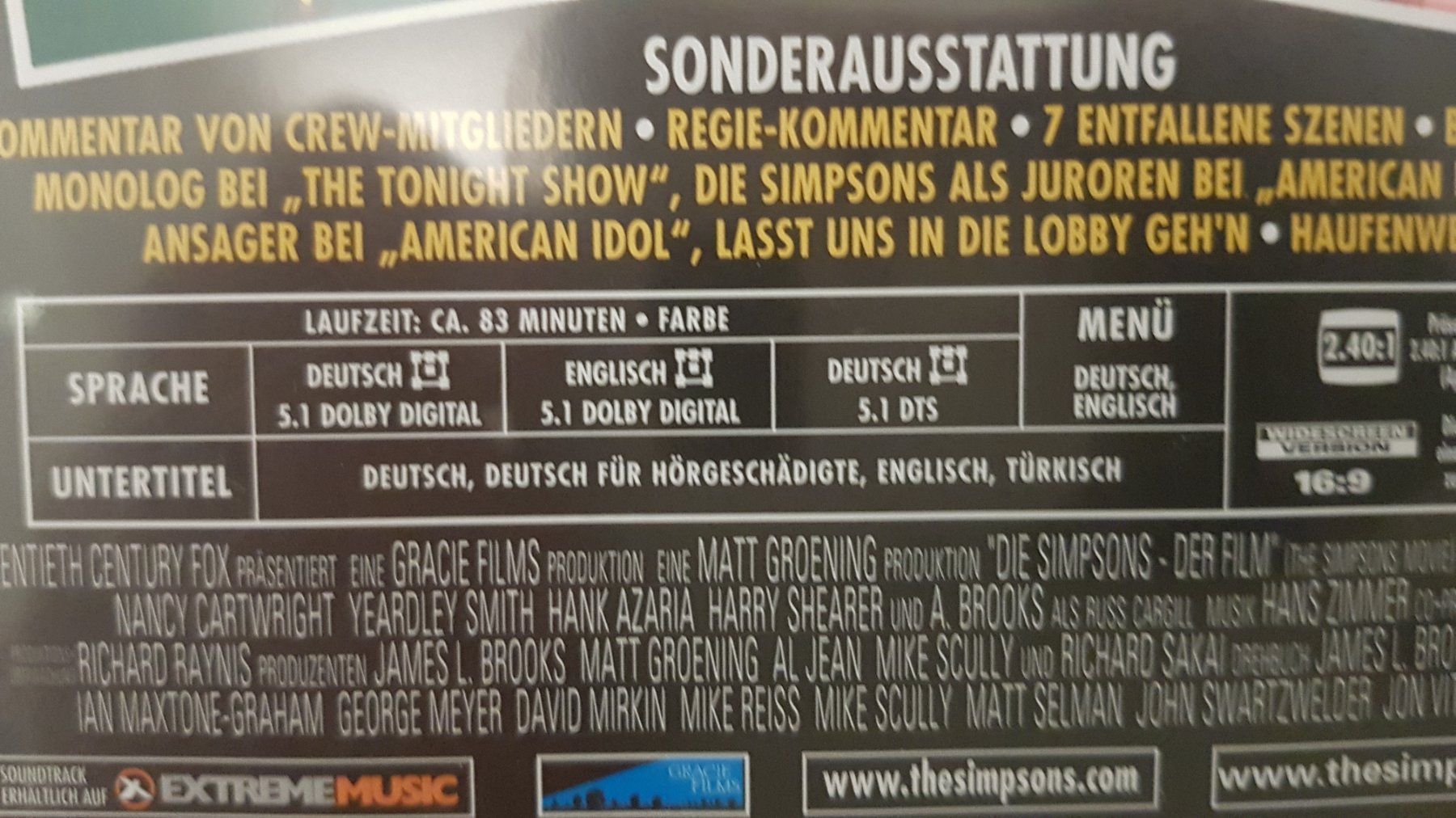 Alle DVDs: DVD Die Simpsons Der Film – Gebraucht aus Oetwil am See von fineli2 1