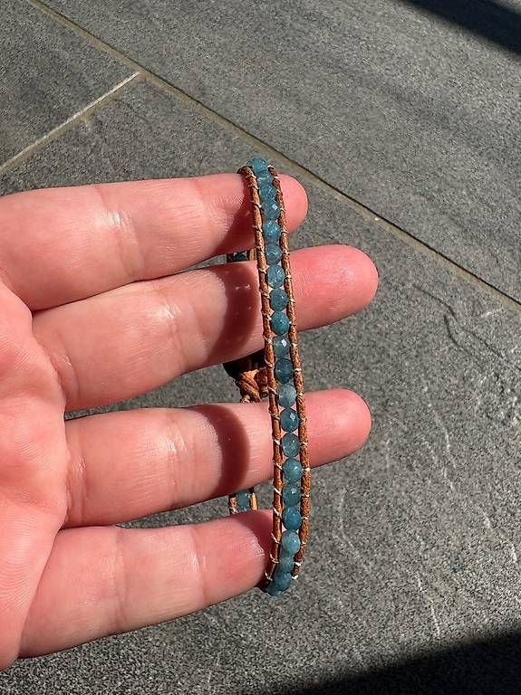 Armbänder & -reifen: Bracciale macrame con acquamarina  – Gebraucht aus Salorino von Ann_db 3