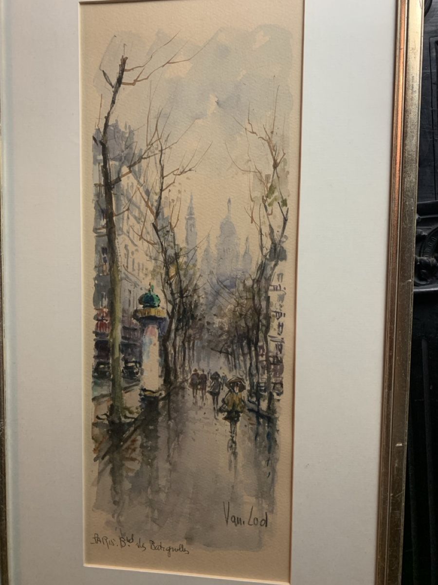 Gemälde: Van LOD Aquarell Paris – Gebraucht aus Wolfhalden von SecondAntique