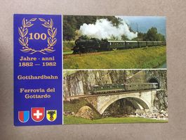 AK Bahn 100 Jahre Gotthard Bahn 1982