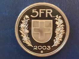 5 Franken 2003 Top stgl!!! Cu/Ni