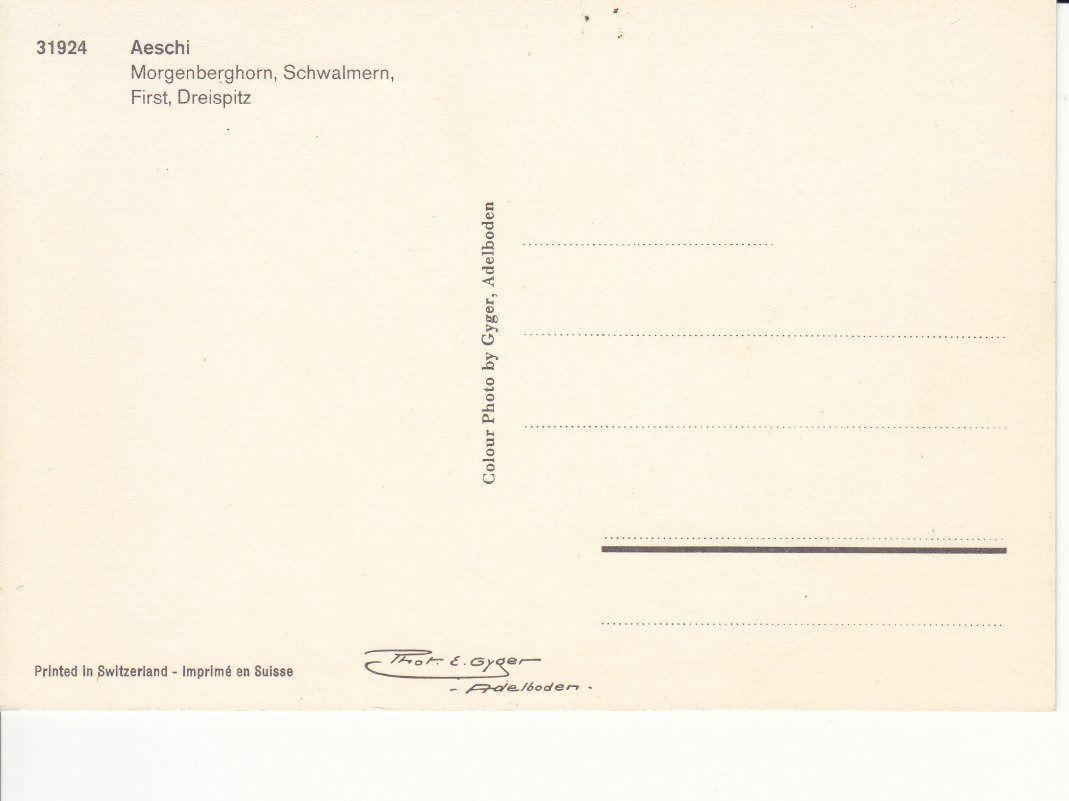 Cartoline postali: Aeschi ca. 1950 – Usato da Bürglen TG venduto da StampGraf 1