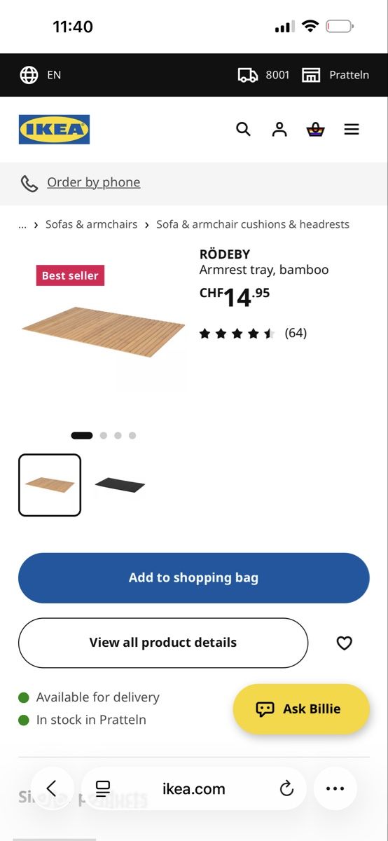 Articles en bois: IKEA wooden couch arm rests  – Neuf (Voir description) à Basel par VanBuyer2010 3