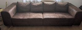 XXL-Sofa in Wildleder-Optik GRATIS