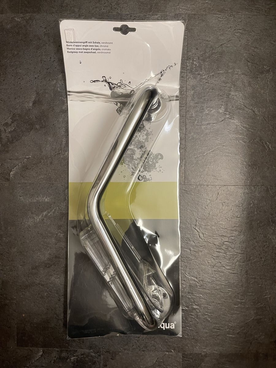 Supporti a parete: Winkelwannengriff mit Schale Verchromt – Nuovo e nell'imballaggio originale da Muri b. Bern venduto da ego_x8p2