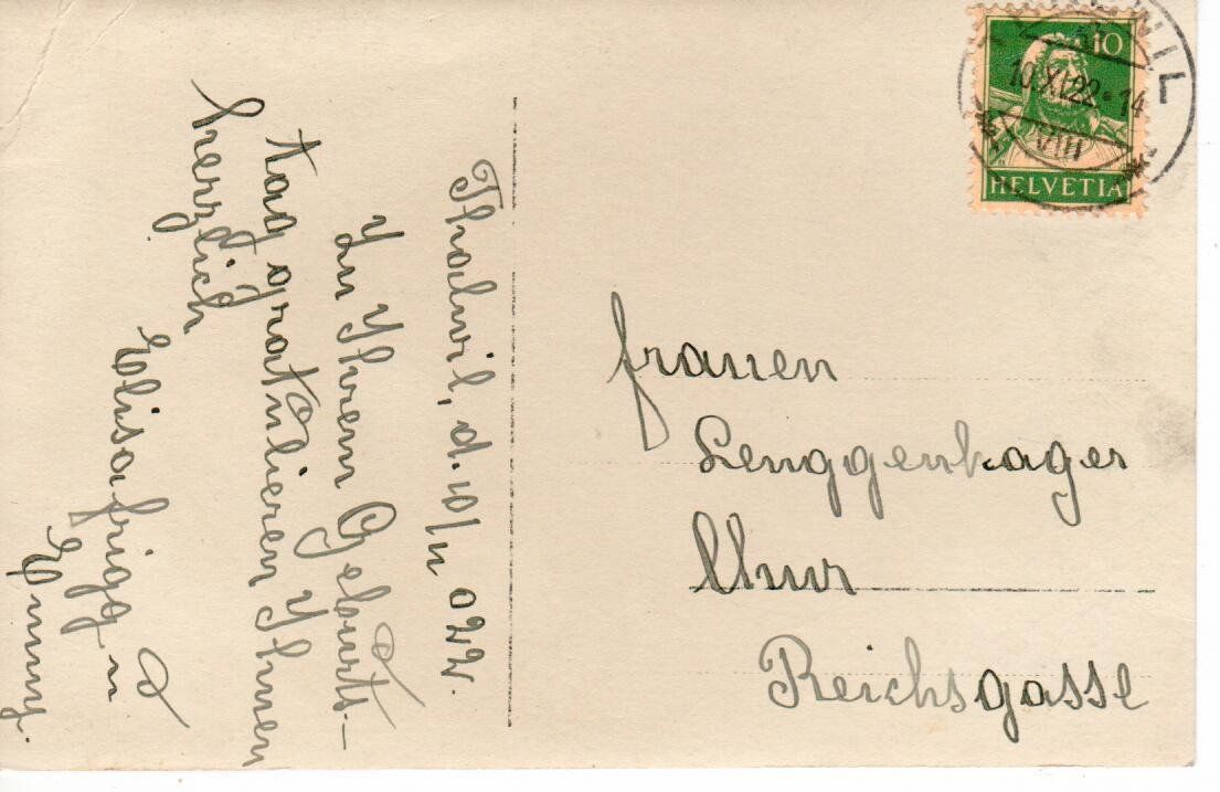 Cartoline postali: Thalwil 1922 ? – Usato da Wolhusen venduto da Curver9 1