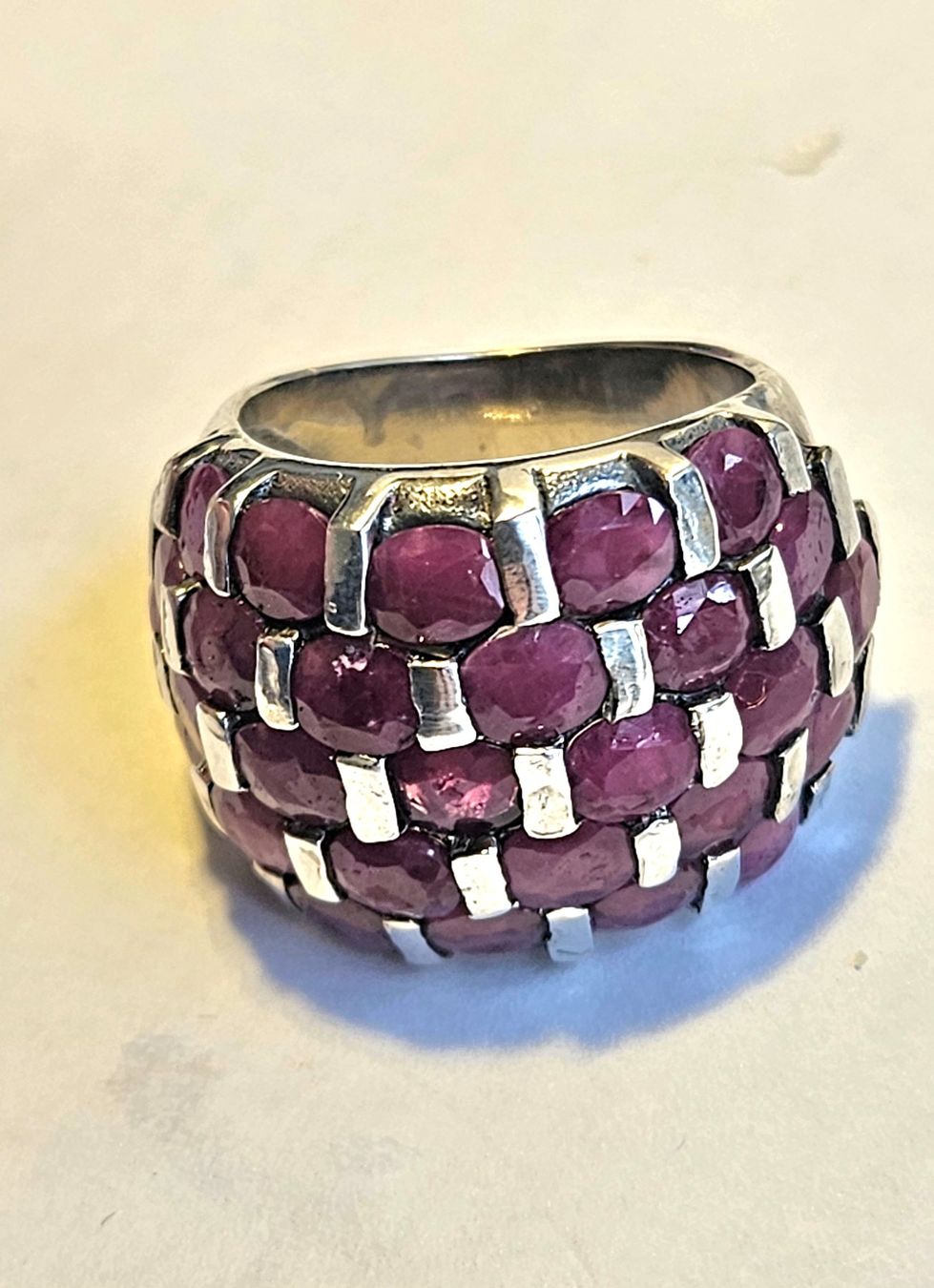 Anelli: Ring Silber mit vielen Rubinen Grösse 56 – Nuovo (secondo la descrizione) da Zürich venduto da benedikt12 5