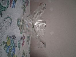 Tisch-Glasvase floral geformt transparent neuwertig