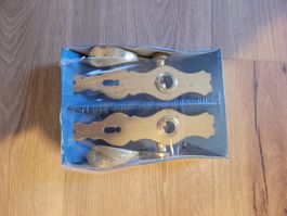 11 Stk. Türbeschläge / Türfallen  Messing  (ohne Schloss)