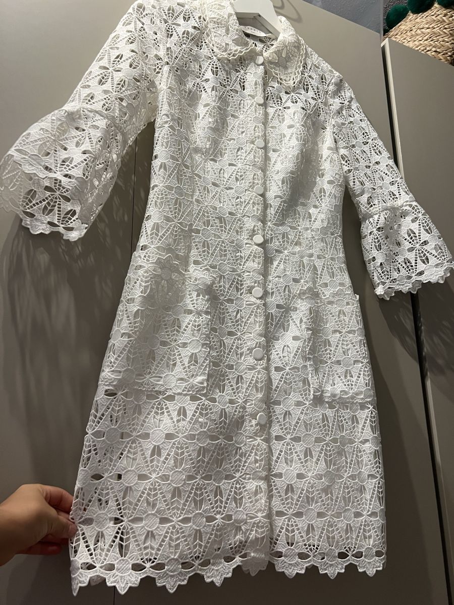 Sandro Vestiti: Kleid Sandro Spitzenkleid Weiss – Usato da Zürich venduto da R1908 2
