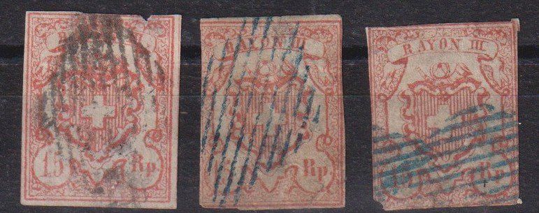 Tutti i francobolli: 3x Rayon 20,  mangelhaft++++ – Usato da Samnaun-Compatsch venduto da Muckimu
