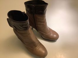 Leder-Stiefletten