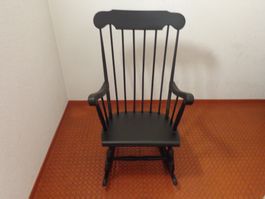 Schaukelstuhl schwarz Holz
