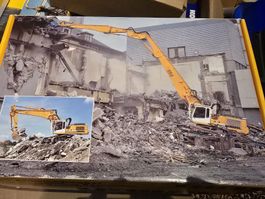 Liebherr Abbruchbagger 954, OVP, Metallmodell 1 50