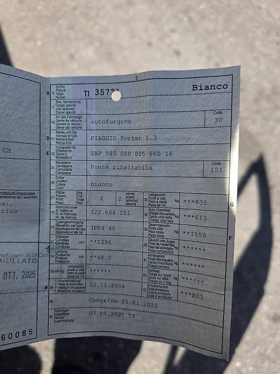 Nutzfahrzeuge: Piaggio Porter Ponte Ribaltabile  – Gebraucht aus Cadenazzo von LuismacchineSagl 6