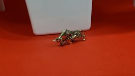 Antike Bronze Miniatur Stier Figur, Sammlerstück, Deko,