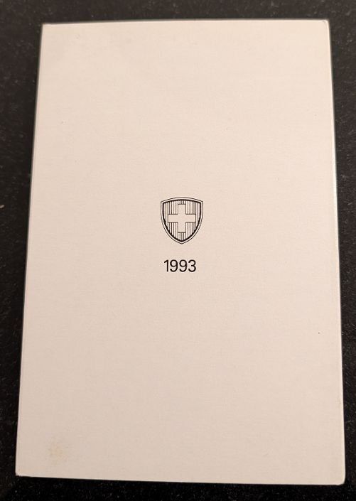 Tutti le monete: Münzsatz Schweiz 1993 pp  / vertiefte Randschrift – Nuovo (secondo la descrizione) da Arch venduto da moneyswiss